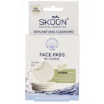 Pureday En pakke Skoon genanvendelige bomulds pads 7 stk lavet af 100% bambus, mærket som "helt naturlig rensende" og "blød", velegnet til milde øjenområder. Disse puder er en del af Pure
